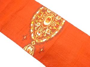 リサイクル　丸紋に花模様織り出し名古屋帯